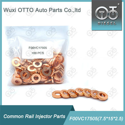 High-speed Steel Common Rail Injector Copper Washer F00VC17505 Shim 7.5*15*2.5mm ISO9001 Certified