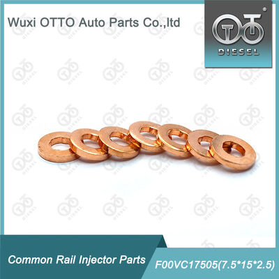 Μεγάλη ταχύτητα χάλυβα Common Rail Injector Copper Washer F00VC17505 Shim 7.5×15×2.5mm ISO9001 Πιστοποιημένο